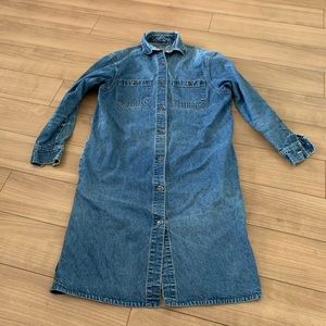 Vintage Jean Dress Button Up Front